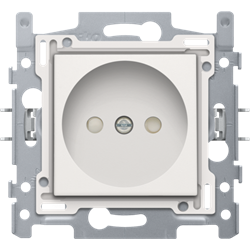 Niko Stopcontact insteekklem ZONDER AARDING 21mm Wit 101-66505