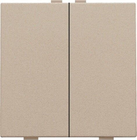 Niko Tweevoudige drukknop Intense Champagne steel 157-51002