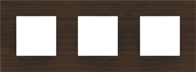 Niko Drievoudige horizontale afdekplaat, Pure Dark Bamboo on Anthracite 256-76700