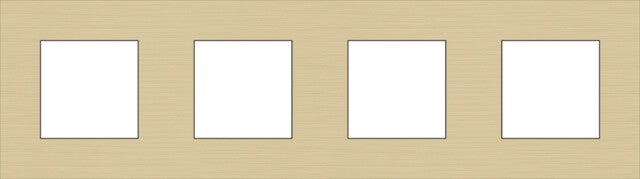 Niko Viervoudige horizontale afdekplaat, kleur Pure alu gold Niko 221-76400