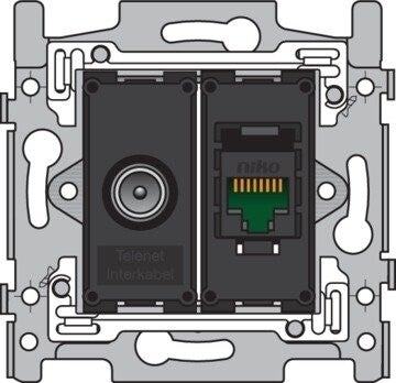 Niko Sokkel Cat5E TV/RJ45 UTP Niko 170-65158