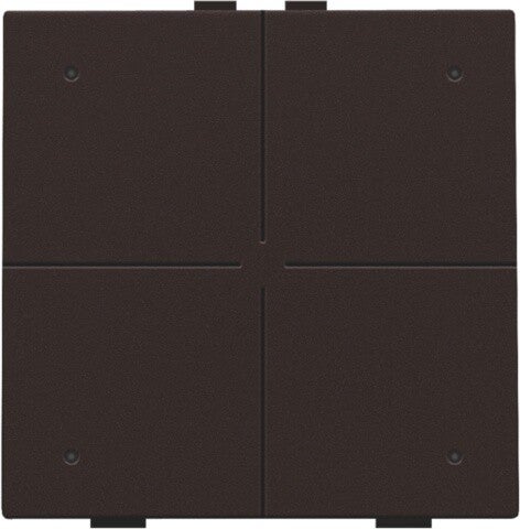 Niko Viervoudige drukknop met led,Dark brown 124-52004