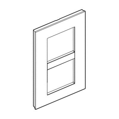 Legrand Valena Next Tweevoudige afdekplaat 57mm Wit Chroom - 741118
