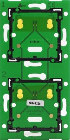 Niko Tweevoudige, verticale muurprint voor combinatie met aansluitunit, centerafstand 71mm  550-14027
