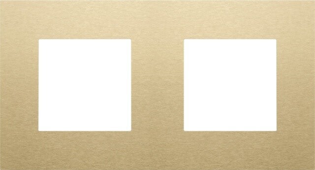 Niko Tweevoudige horizontale afdekplaat, kleur Pure alu gold Niko 221-76800