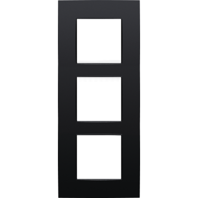 Niko Drievoudige verticale afdekplaat Intense matt Black 130-76300