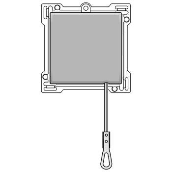 Niko Centraalplaat voor trekschakelaar 16A 250V AC, sterling 121-63606