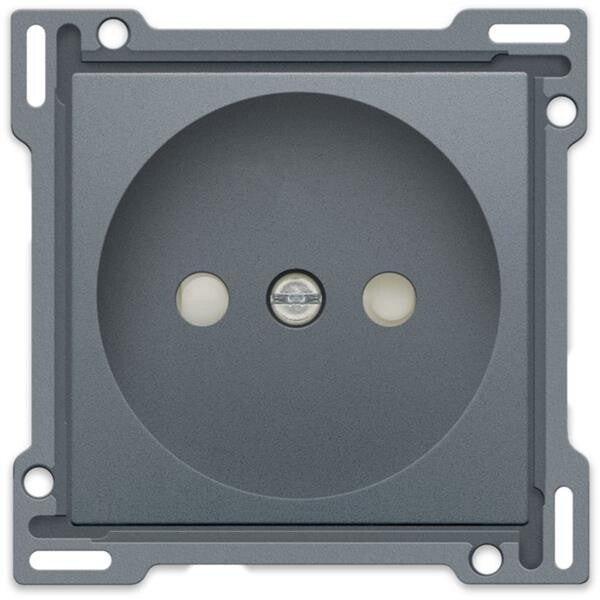 Niko afwerkingsset stopcontact zonder penaarde 21mm steel grey 220-66501