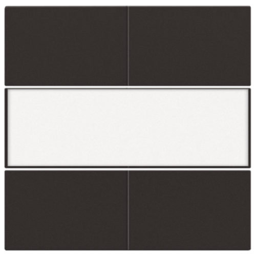 NIKO Toets met tekstveld voor drukknop 24V 4-voudig potentiaalvrij dark brown 124-40250