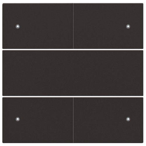 NIKO Centraalplaat voor 4-voudige potentiaalvrije drukknop 24 V met leds dark brown 124-40150