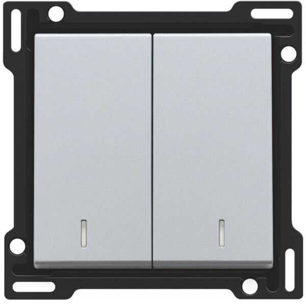 NIKO Toets met lens 2-voudig voor drukknop, sterling 121-61507