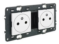 Legrand Valena Next vlak Stopcontact 2x2P+A 16A Set Wit schroef - 741532