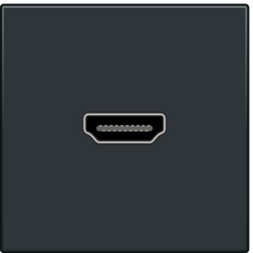 Niko Contactdoos met HDMI-naar-schroefaansluiting anthracite 122-69416