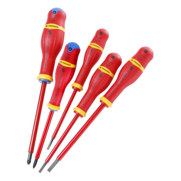 Facom Schroevendraaierset PROTWIST, 5 stuks geisoleerd 1000V FACATPJ5VE