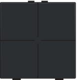 Niko Viervoudige drukknop Pure Piano Black 200-51004
