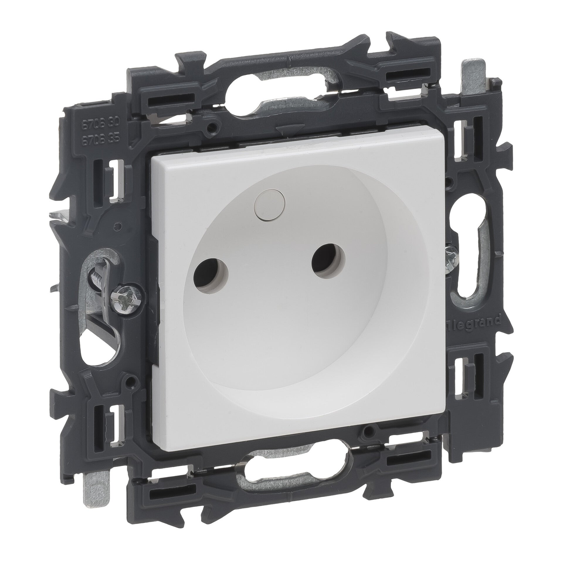 Legrand Valena Next Stopcontact 2P zonder aarding Set Alu klauwen - 741621