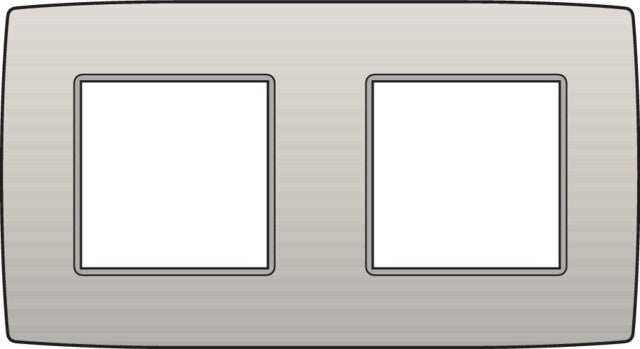 Niko Tweevoudige horizontale afdekplaat, kleur Original light grey Niko 102-76800