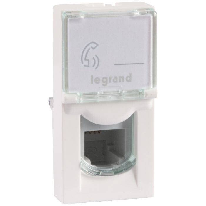 Legrand Mosaic RJ11 telefoonaansluiting aansluiting wit (1module) 078730