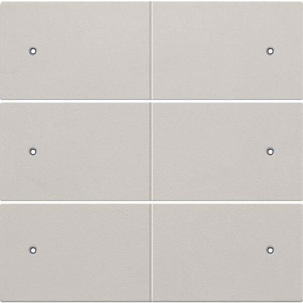 NIKO Centraalplaat voor 6-voudige potentiaalvrije drukknop 24 V met leds light grey 102-60150