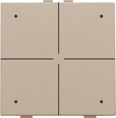 Niko Viervoudige drukknop met led Intense Champagne steel 157-52004