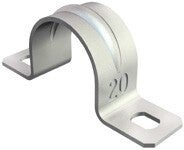 Zadelklem, 2 voeten voor gegalvaniseerde buis 16mm-25 stuks  9100116-25