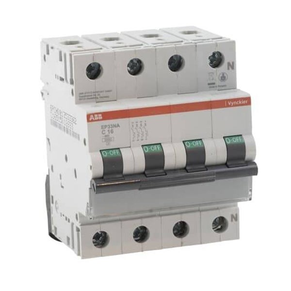 ABB Vynckier Automaat 3P+N - 25A - 3kA - curve C, EP33NC25