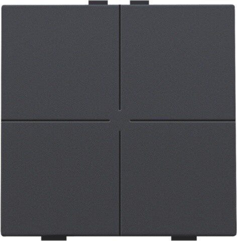 Niko Viervoudige drukknop Anthracite 122-51004