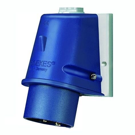 Mennekes Wandcontact 32A 3P 6H 230V BlauwIP44 - M802 MEN_M802