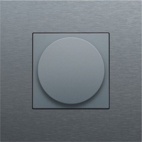 Niko Afwerkingsset, draaiknop dimmer, Alu steel grey 220-31000