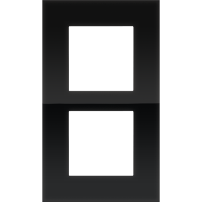 Niko Tweevoudig verticale afdekplaat Pure liquid black 242-76200