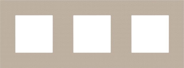 Niko Drievoudige horizontale afdekplaat, kleur Pure champagne steel Niko 157-76700