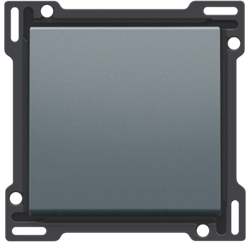 Niko 220-61105 Afwerkingsset voor enkelvoudige schakelaar of drukknop alu grey coated