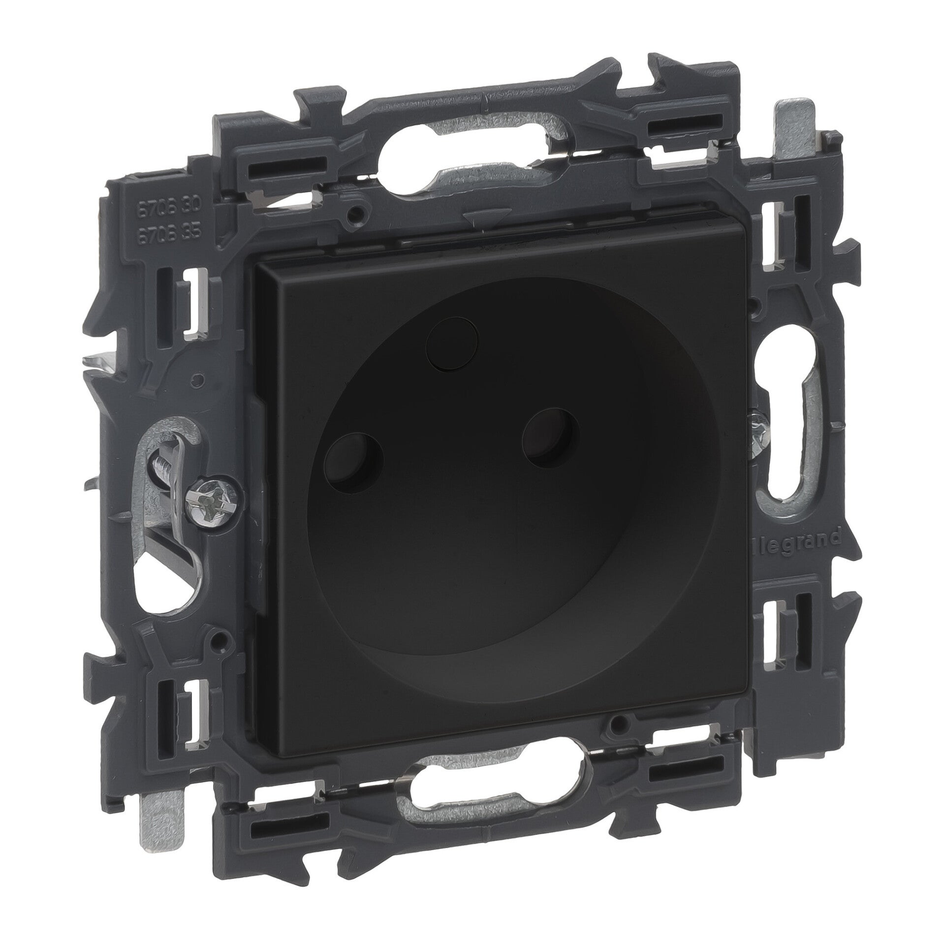 Legrand Valena Next Stopcontact 2P zonder aarding Set Alu klauwen - 741721