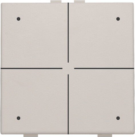 Niko Viervoudige drukknop met led Light grey 102-52004