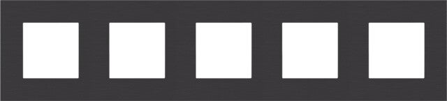 Niko Vijvoudige horizontale afdekplaat, kleur Pure alu black Niko 158-76005