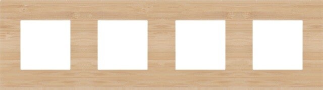 Niko Viervoudige horizontale afdekplaat, kleur Pure bamboo Niko 156-76400