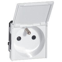 Legrand Mosaic contactdoos 2P+A + klapdeksel 10/16A 25V - 0771190