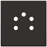 Niko afwerkingsset 5 polig Dark Brown 124-69001