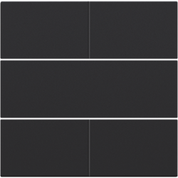 NIKO Afwerkingsset voor 4-voudige potentiaalvrije drukknop 24 V black coated 161-40050