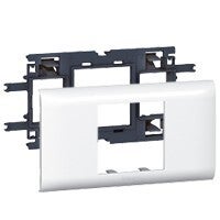 Legrand DLP houder en afdekplaat wit, 2 modules (deksel 65mm) 10952
