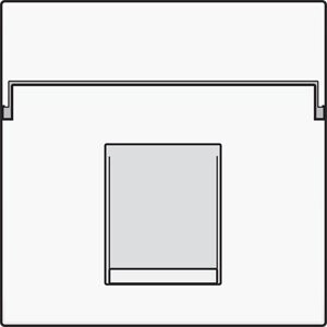 Niko afwerkingsset voor enkelvoudige datacontactdoos White Steel 154-65100