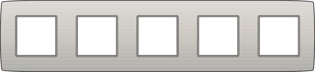 Niko Vijfvoudige horizontale afdekplaat, kleur Original light grey Niko 102-76005
