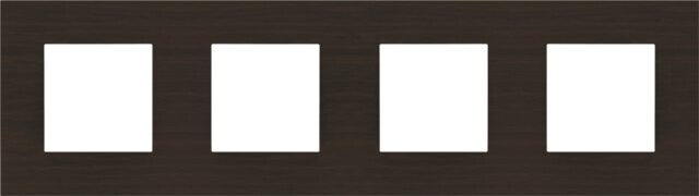 Niko Viervoudige horizontale afdekplaat, Pure Dark Bamboo on Gold 257-76400