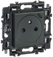 Legrand Valena Next stopcontact 2P+A met geïntegreerde USB lader 1100mA Set Zwart klauwen - 741737