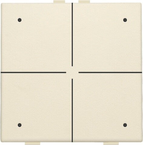 Niko Viervoudige drukknop met led Cream 100-52004