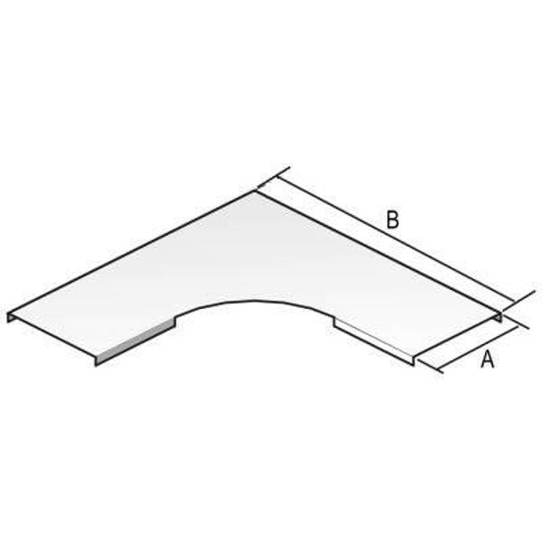 Deksel horizontale bocht Kabelbaan 150 mm DB90X150