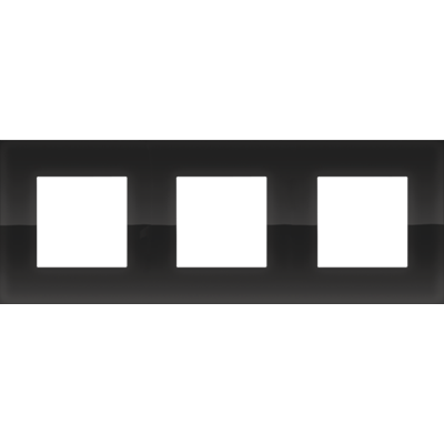 Niko Drievoudige horizontale afdekplaat Pure liquid black 242-76700