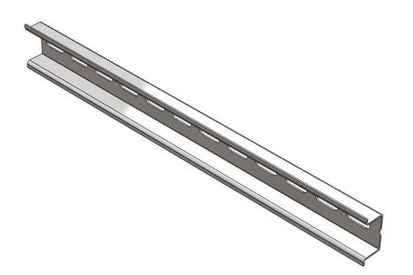 Dinrail 2m verhoogd 15mm Dinrail15mm_2m