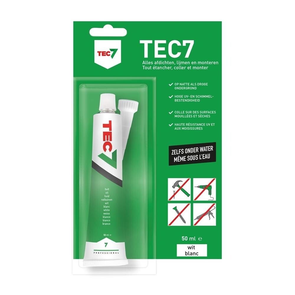 Tec 7 Lijmkit Wit - tube 50ml blister  TEC7_535203924