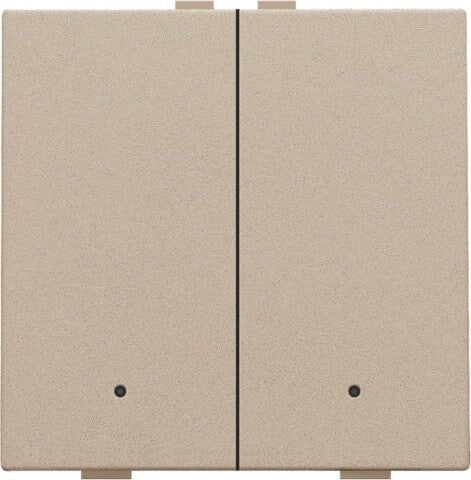Niko Tweevoudige drukknop met led Intense Champagne steel 157-52002